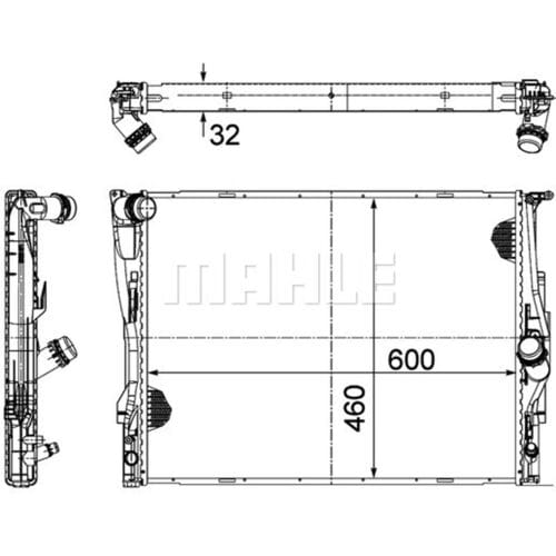 Radiator, motorkoeling MAHLE CR 1711 000P