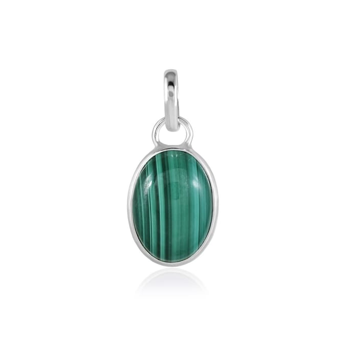 SilverGems Zilveren hanger met Malachiet edelsteen