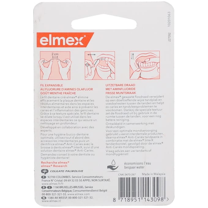 Elmex Gewaxt Flosdraad 50 m
