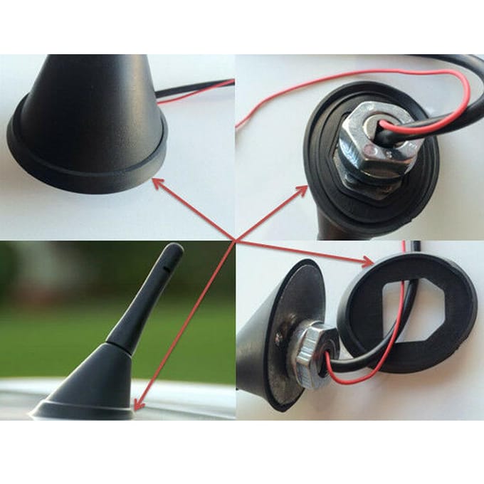 Nouveau Joint de Base en Caoutchouc d'Antenne de Toit Pour Opel /Vauxhall Corsa B/C/D Vectra C Zafira B black