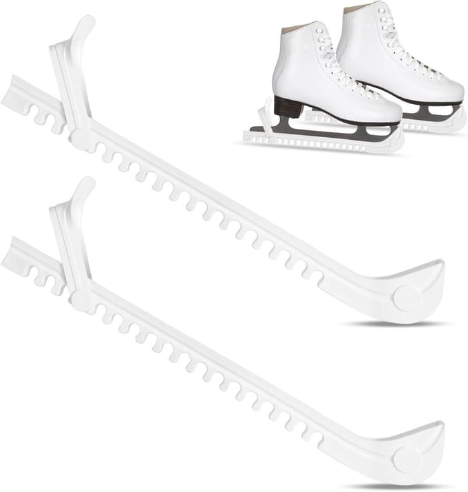 Verstelbare Schaatsbeschermers voor Kunstschaatsen - Witte Plastic Kufenschoners voor Diverse Maten