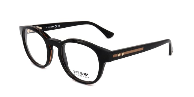 Web WE5411 Shiny black 51/21/150 MAN Brilmonturen
