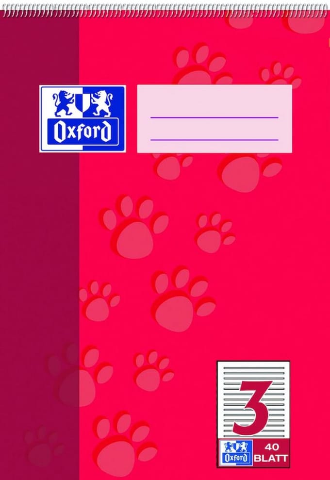 Oxford 100050386, Rood, A5, 90 g/m²