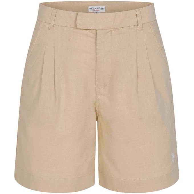 U.S. Polo Assn. dames linnen shorts van linnen-katoenmix