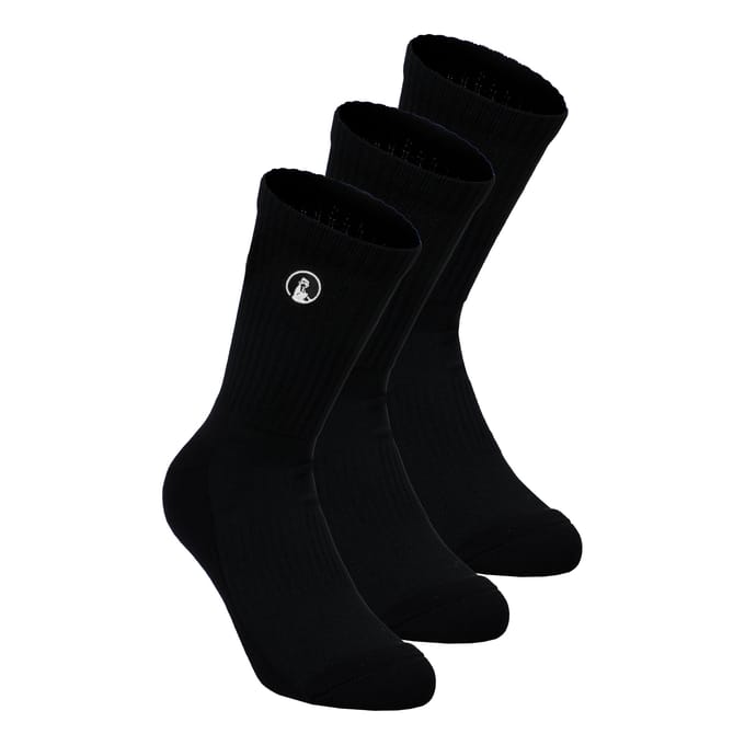 Quiet Please Performance Long Tennissokken Verpakking 3 Stuks-Zwart