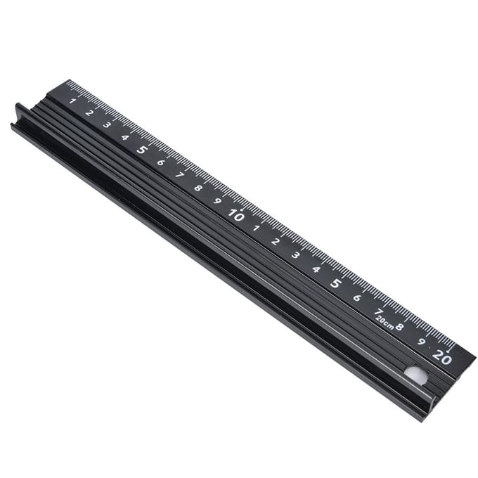 Snijliniaal L-type Aluminiumlegering Meetgereedschap Hardware Accessoire voor Lengtemeting(L-type gray