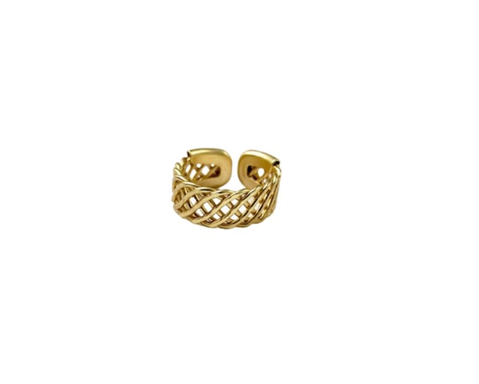 Jobo By JET - Overslag ring - Goudkleurig - Goud - Verstelbaar
