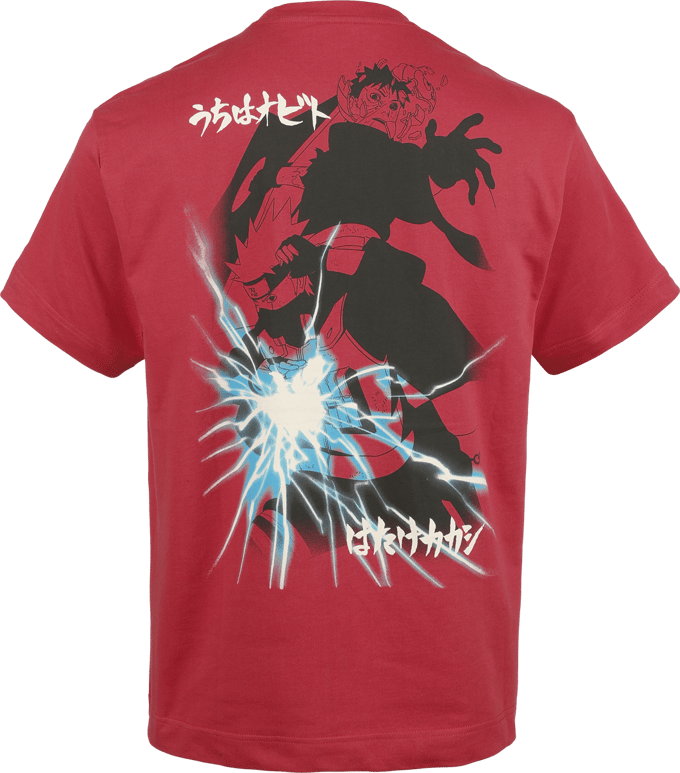 Naruto - Anime Oversized T-shirt - Kakashi and Obito - Oversize - L tot XL - voor Mannen - rood