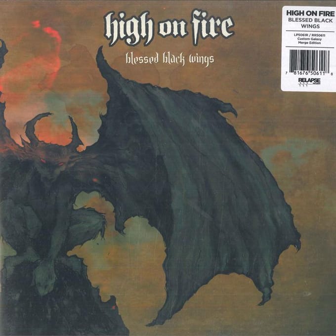 Disque LP HIGH ON FIRE - Blessed Black Wings RR6620 Relapse Records 2023 US Rock