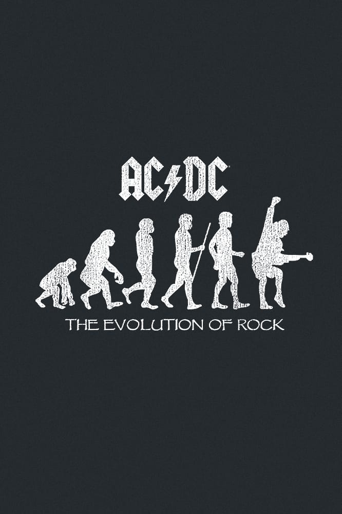 AC/DC T-shirt - Evolution Of Rock - S tot 5XL - zwart