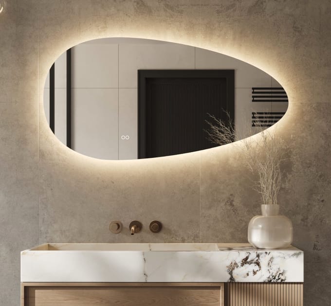 Schaere - Badkamerspiegel - LED Verlichting - Spiegel Verwarming - Sensor - Dimfunctie - 80x60 cm