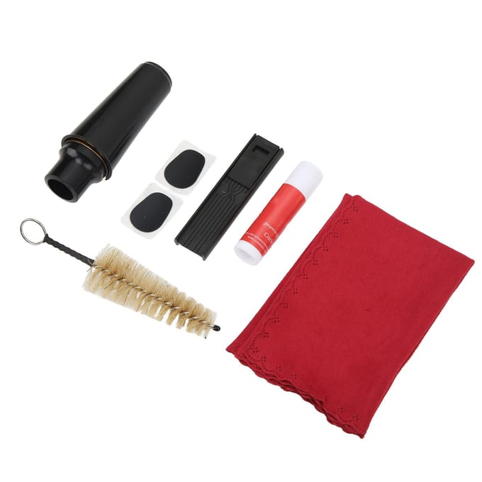 Kit d'embouchure pour saxophone alto Embouchures de saxophone standard avec coussinet de dents brosse black