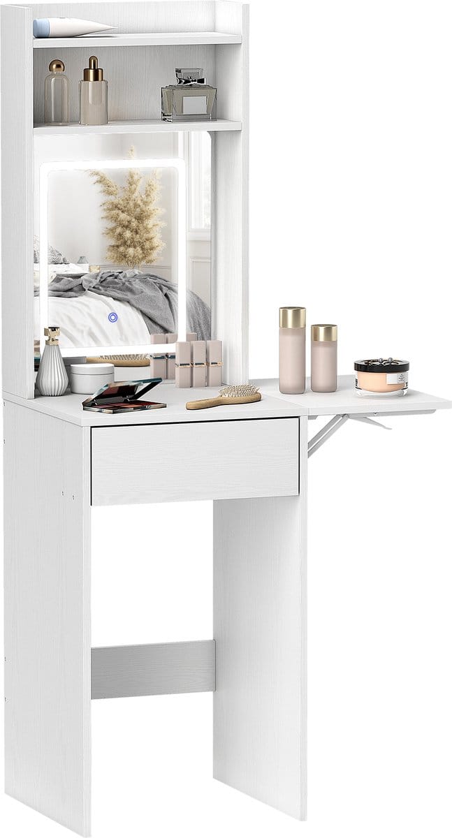 HOMCOM Kaptafel Spaanplaat, MDF 45L x 45B x 152H cm Wit