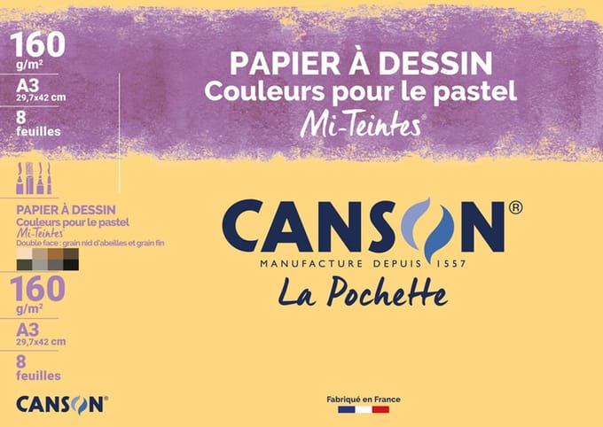CANSON Mi-Teintes tekenpapier A3, felle kleuren assortiment