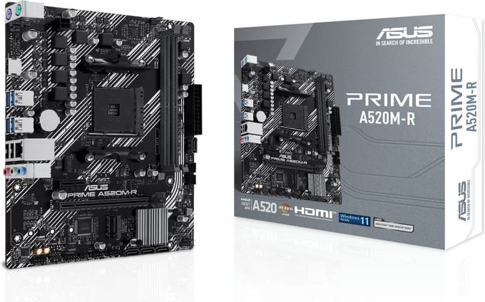 ASUS PRIME A520M-R Moederbord - AMD A520 - AMD AM4 - DDR4 RAM - Micro-ATX