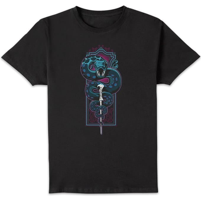 Harry Potter Nagini Neon t-shirt - Zwart - M