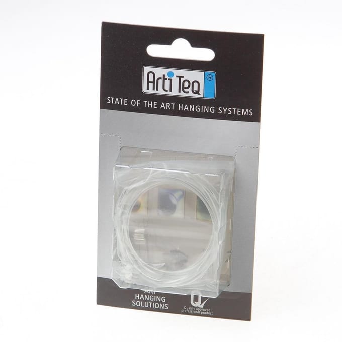 Artitec Blister 12 ophangset perlon met twister + mini-haak
