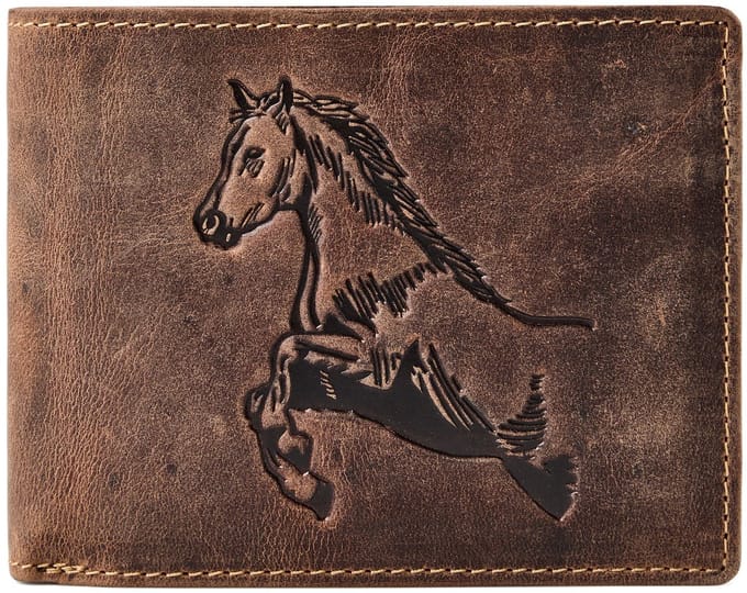 Greenburry Horse Portemonnee Leder 12 cm - Jongens - Horizontaal - brown