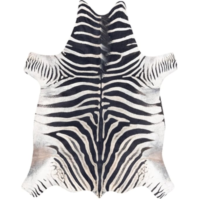 Kleden Rugsx Tapijt Kunstleer Bydlęca, Zebra G5128-1 wit-zwar 100x150 cm