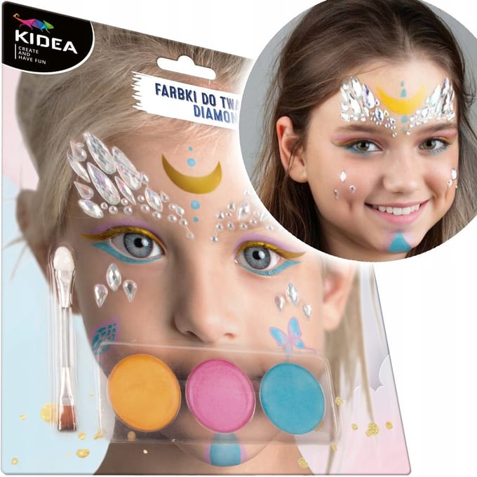 Kidea Schminkset Fee met Diamanten - Goud, Roze, Blauw