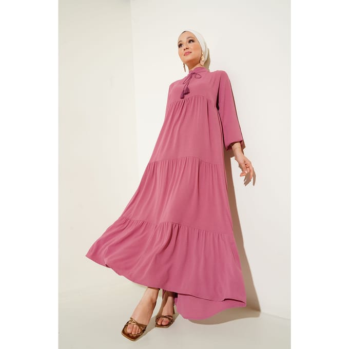 Maxi-jurk met Strikdetail