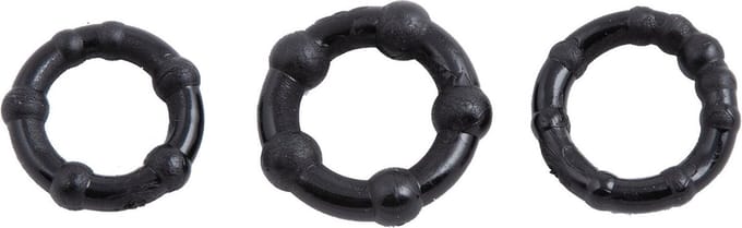 Stay Hard Ring - Cockringen set - Zwart