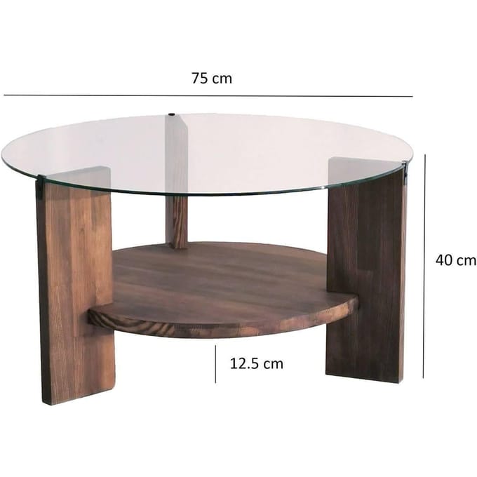 Emob - Salontafel - Bruin - 47x40x40 cm