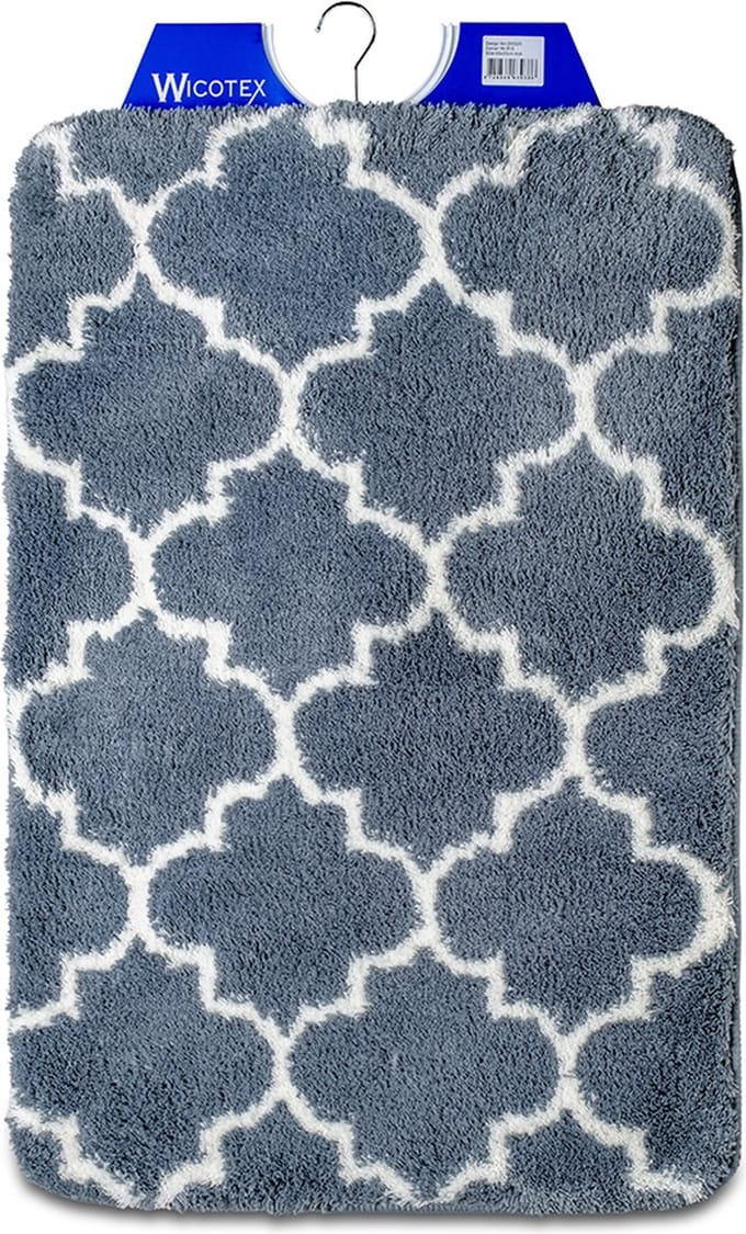Wicotex - Badmat Marseille Grijs - Badmat - Antislip onderkant - Afmeting 60x90cm