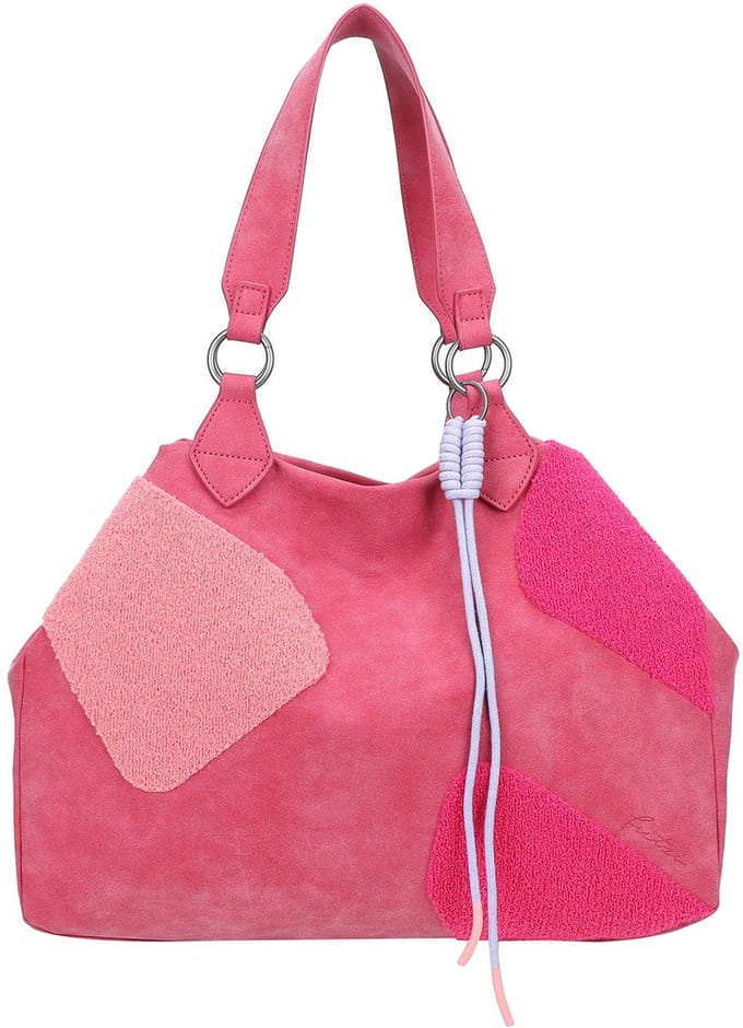 Fritzi aus Preußen shopper schoudertas Izzy Medium Limited Happy Flocked Soft Berry roze