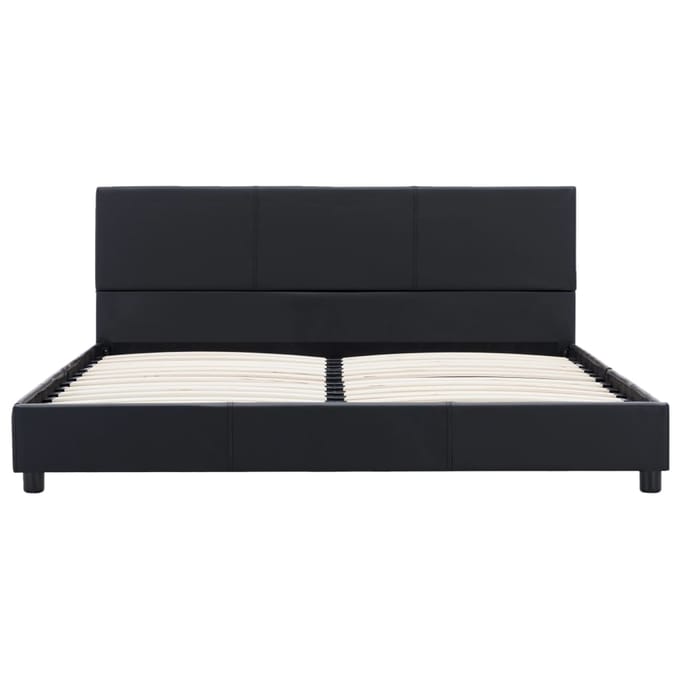 vidaXL - Bedframe - kunstleer - zwart - 120x200 - cm
