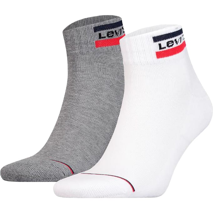 Levi's Mid Cut Sprtwr Logo White/Grey 2-Pack