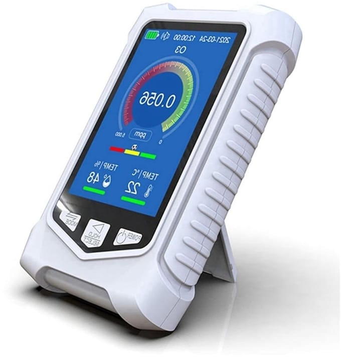 Luchtkwaliteit Detector - Ozon Meter - Milieu Monitoren - Groot LCD Scherm - 2000 mAh Batterij - Zwart