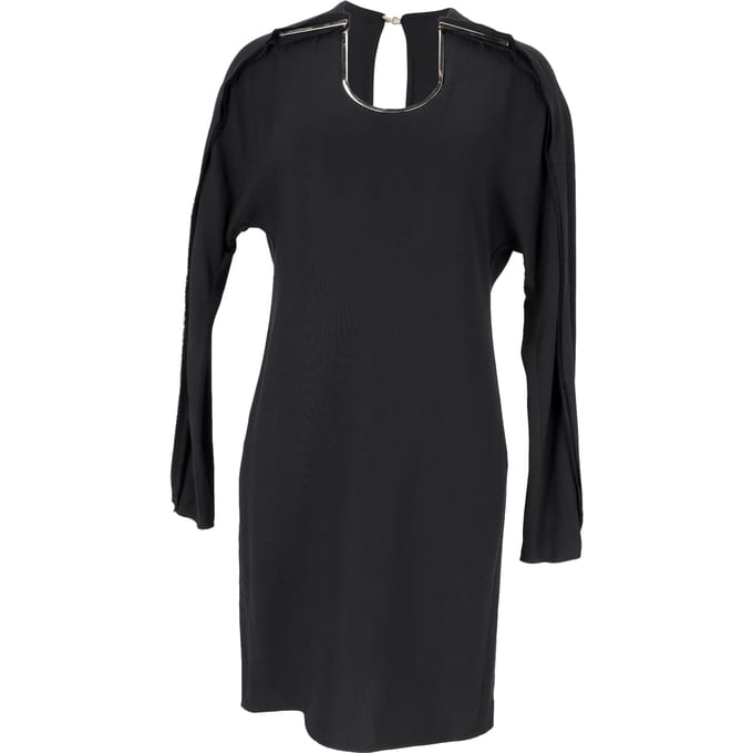 Lanvin mini-jurk met hardware-details in marineblauwe viscose