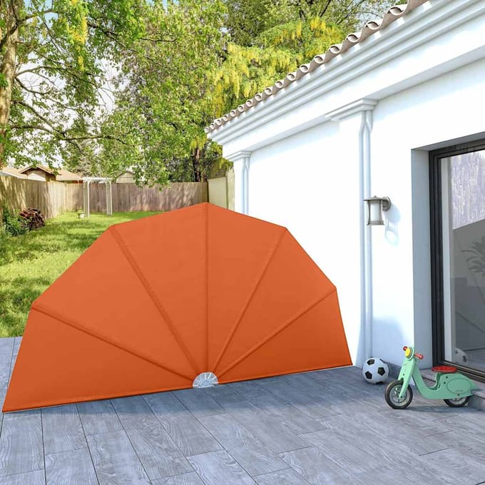 vidaXL - Terrasscherm - inklapbaar - 200 - cm - terracottakleurig