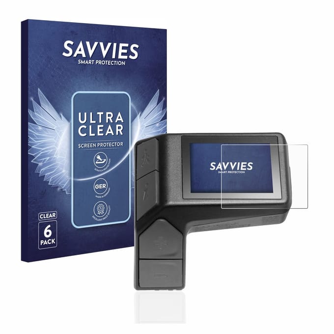 Savvies - Screenprotector voor Giant Ridecontrol Dash 2 in 1 - Folie Beschermfolie transparant 6 Stuks
