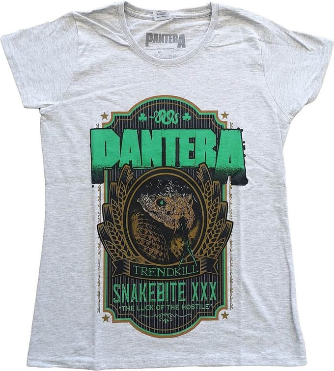 Pantera - Snakebite XXX Label Dames T-shirt - L - Grijs