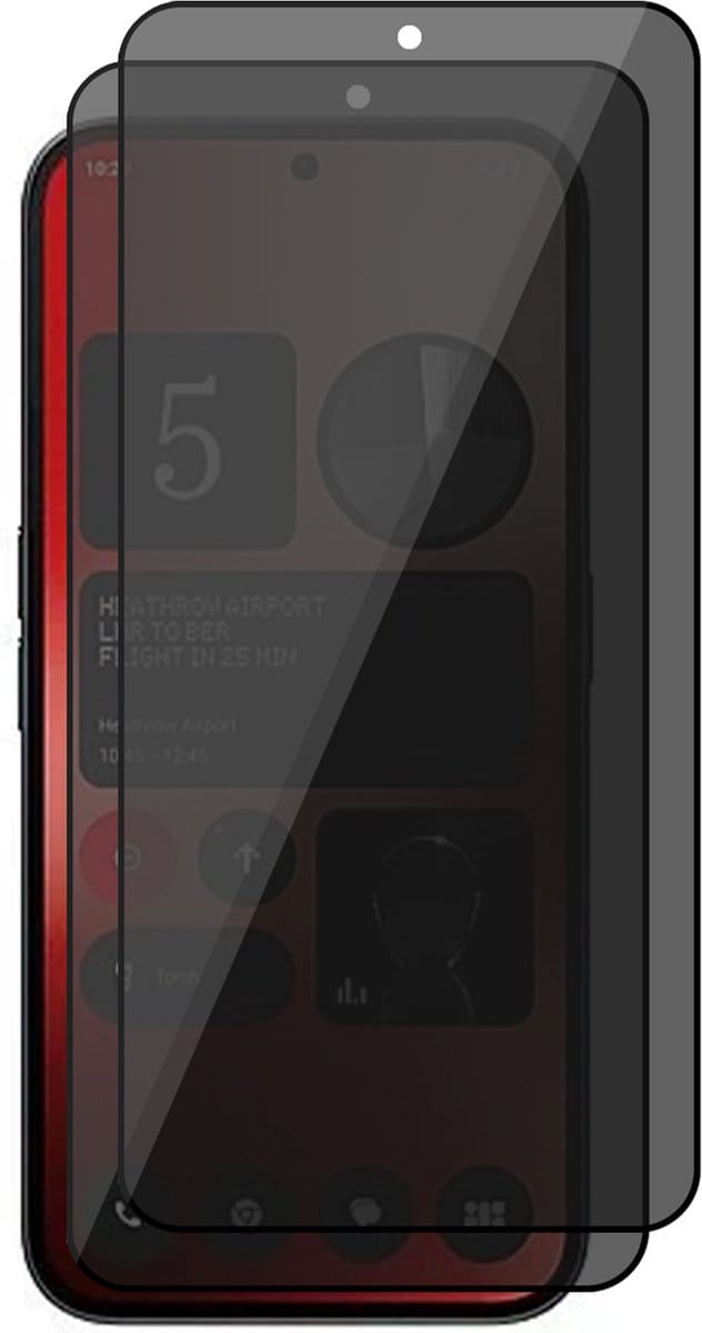 Privacy Screenprotector geschikt voor Nothing Phone 2a / 2a Plus - 2x Volledig Dekkend Glas Screen Protector