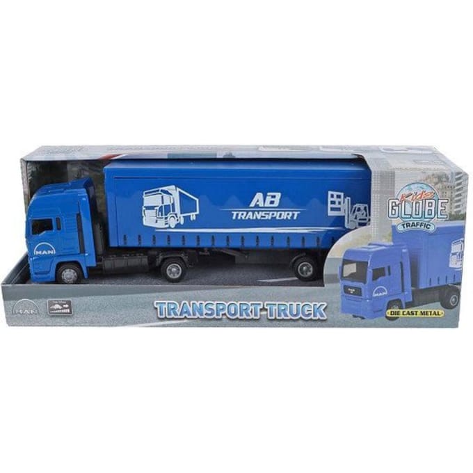 Kids Globe Man Vrachtwagen met Oplegger, 30cm