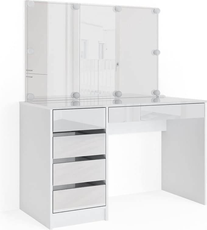 Vicco Sherry Kaptafel met licht – 120 cm met LED-verlichting Wit