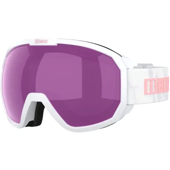 Bliz Charge Otg Skibril Wit Smoke Ice Blue/CAT3 Man,Vrouw