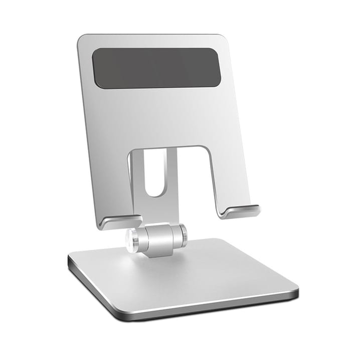 Tablethouder Aluminiumlegering Antislip Opvouwbaar Draagbaar Sterk Draagvermogen voor Thuis Kantoor white