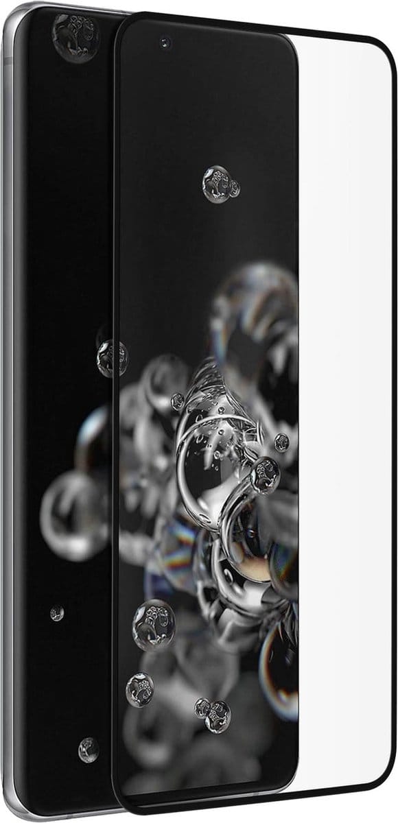 Akashi, Tempered Glass Screenprotector Geschikt voor Samsung Galaxy S20 Ultra, Zwart