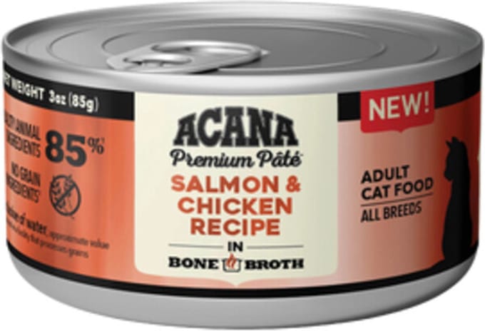 24x Acana Premium Kattenvoer Pâté Salmon & Chicken 85 gr