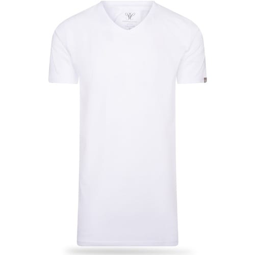 Cappuccino Italia - Heren 4-Pack T-shirt - Extra Lang - Wit - Maat XXL