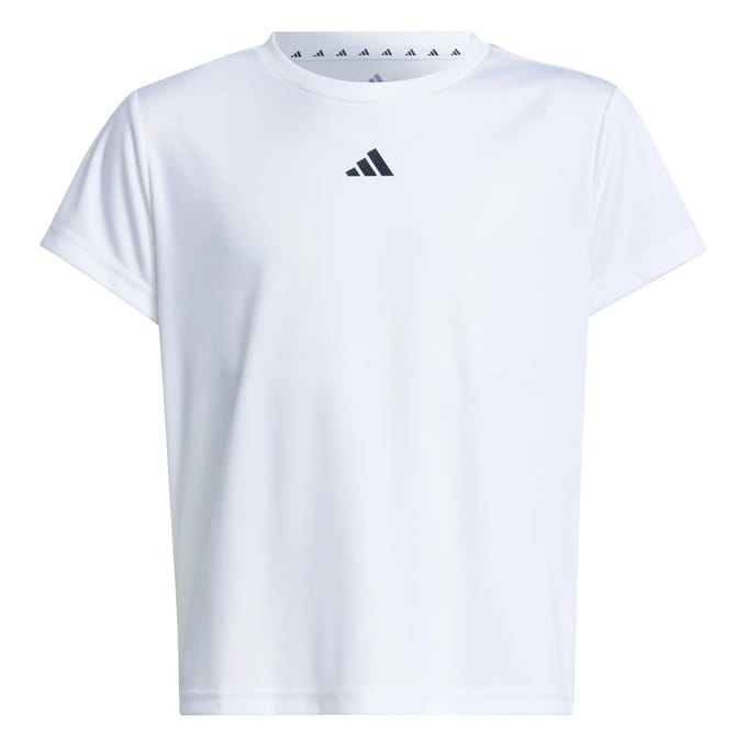 Adidas Train Essentials Regular Fit Logo T-shirt Met Korte Mouwen Wit 13-14 Years Kinderen