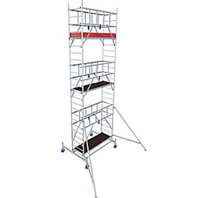 Krause rolsteiger ProTec - aluminium - werkhoogte tot 7,3 m - draagvermogen tot 200 kg/m² - met platform