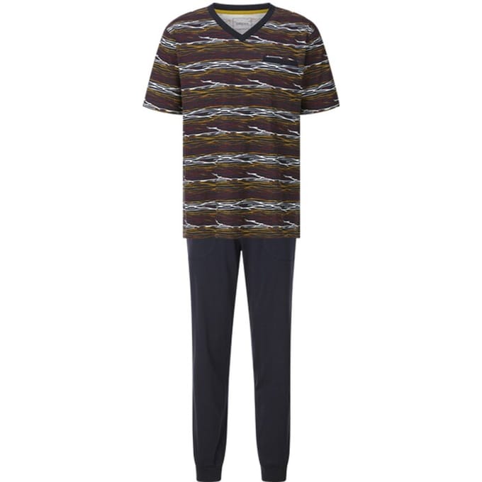 Babista herren Pyjama - 56/58 - donkerblauw - Plus Size