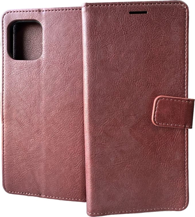 Portemonnee Book Case Hoesje Geschikt voor: Motorola Edge 20 Lite bruin