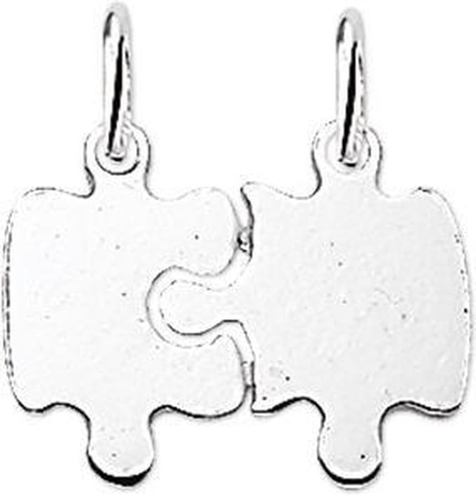 breekplaatje puzzel zilver gerhodineerd