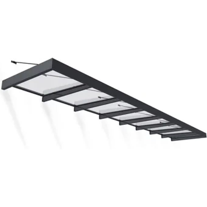 Palram | Canopia - Deur En Veranda Luifel Sophia Xl - Grijs - 750x140cm